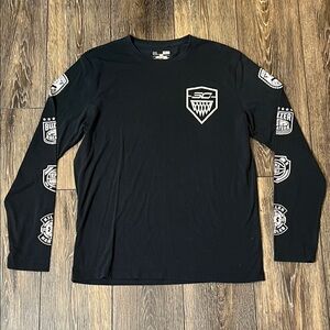 Under Armour HeatGear Men's Small Steph Curry Crewneck Long Sleeve T-shirt Black